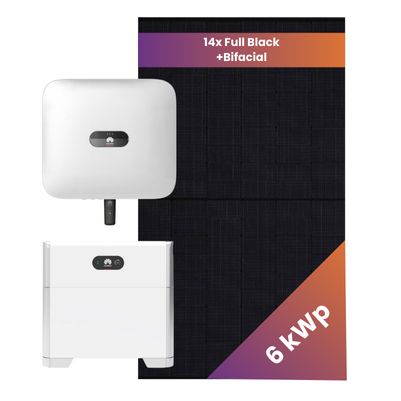 Solar system universal roof 6 kWp bifacial with battery