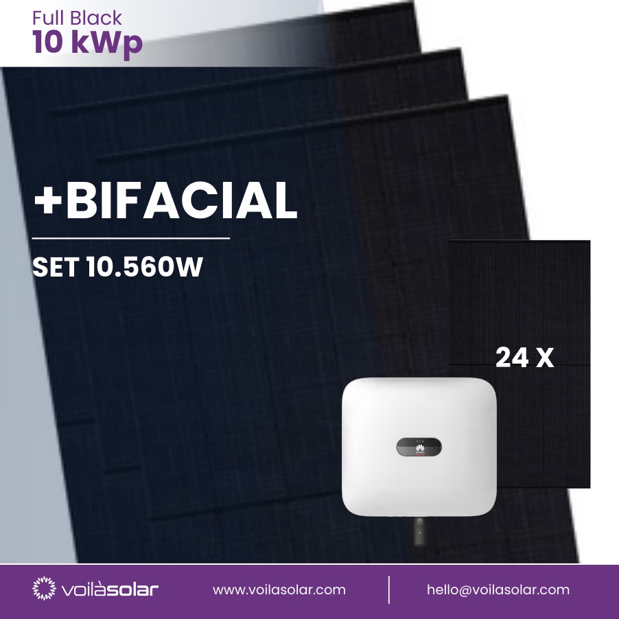 Solar System without bracket 10 kWp bifacial