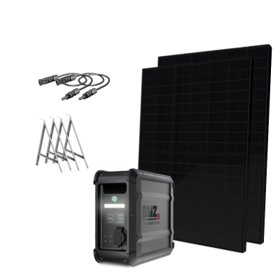 Plug & play solar system 880Wp with battery storage set from BMZ 2.5 kWh balcony